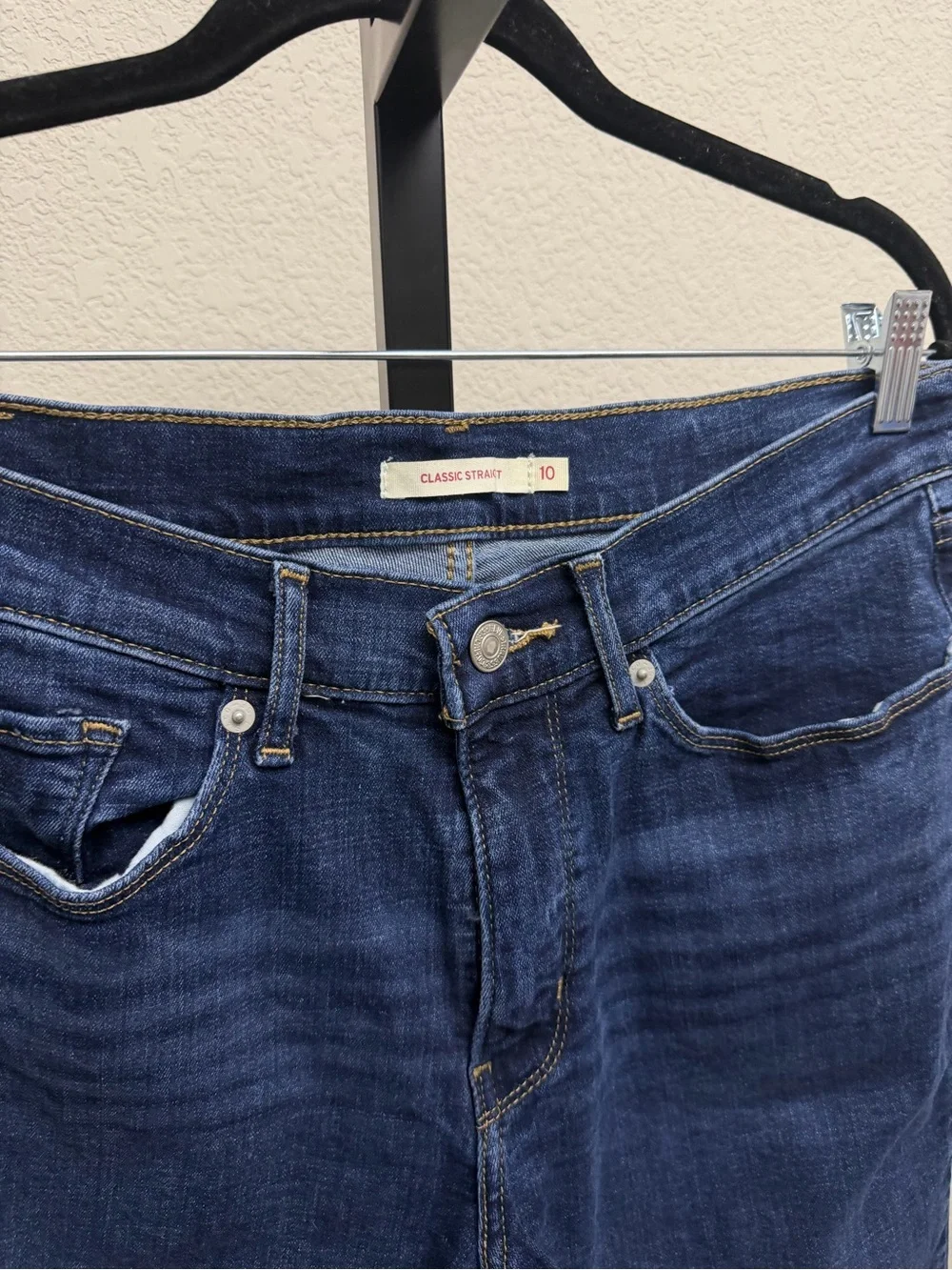 Levi’s Women's Classic Dark Blue Straight-Leg Jeans